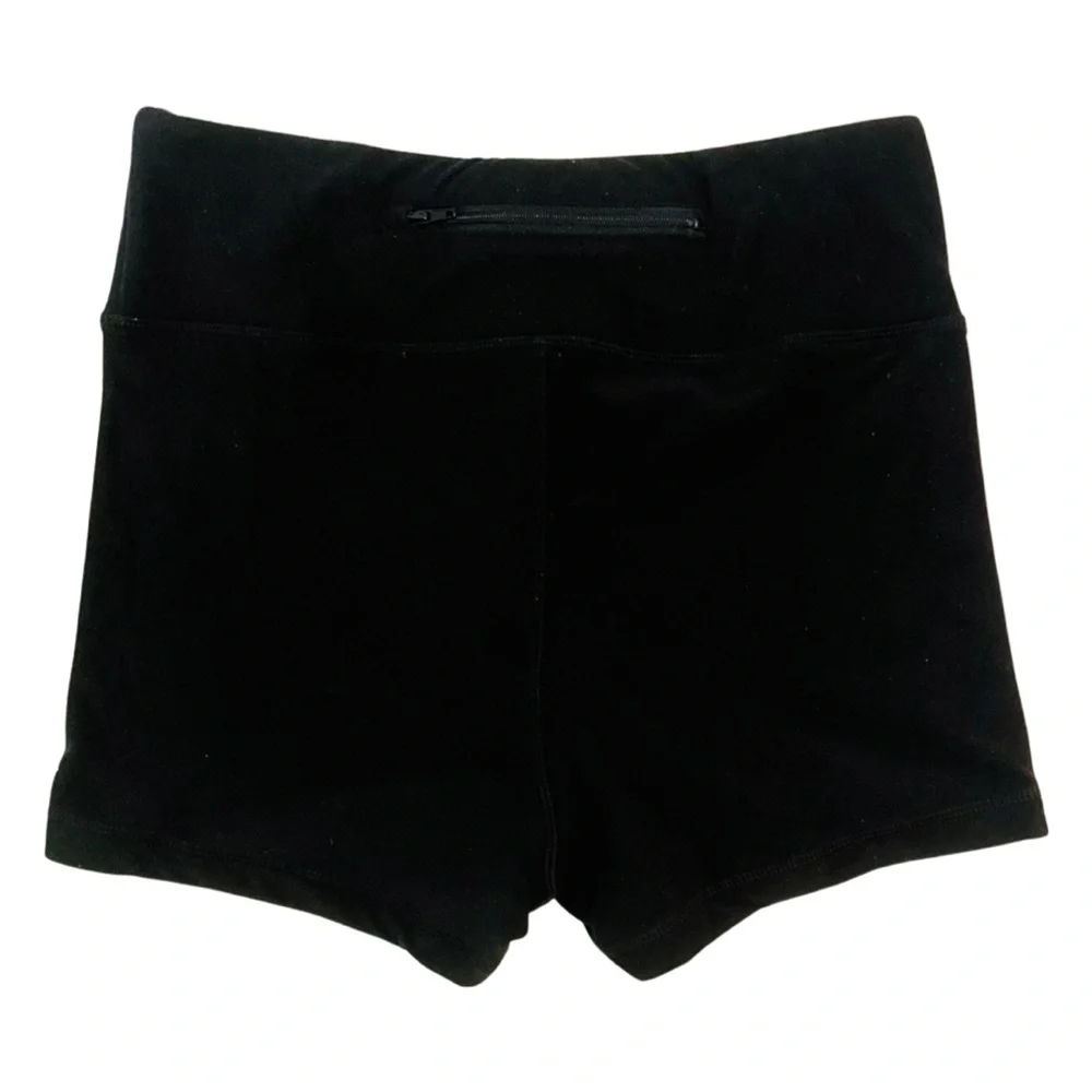 NWT Wolven Sustainable High Waisted Hot Yoga/SUP Yoga Short in Onyx/Black - Picture 3 of 5